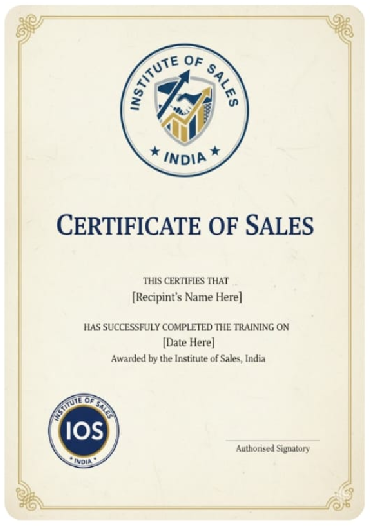 certificate of sales